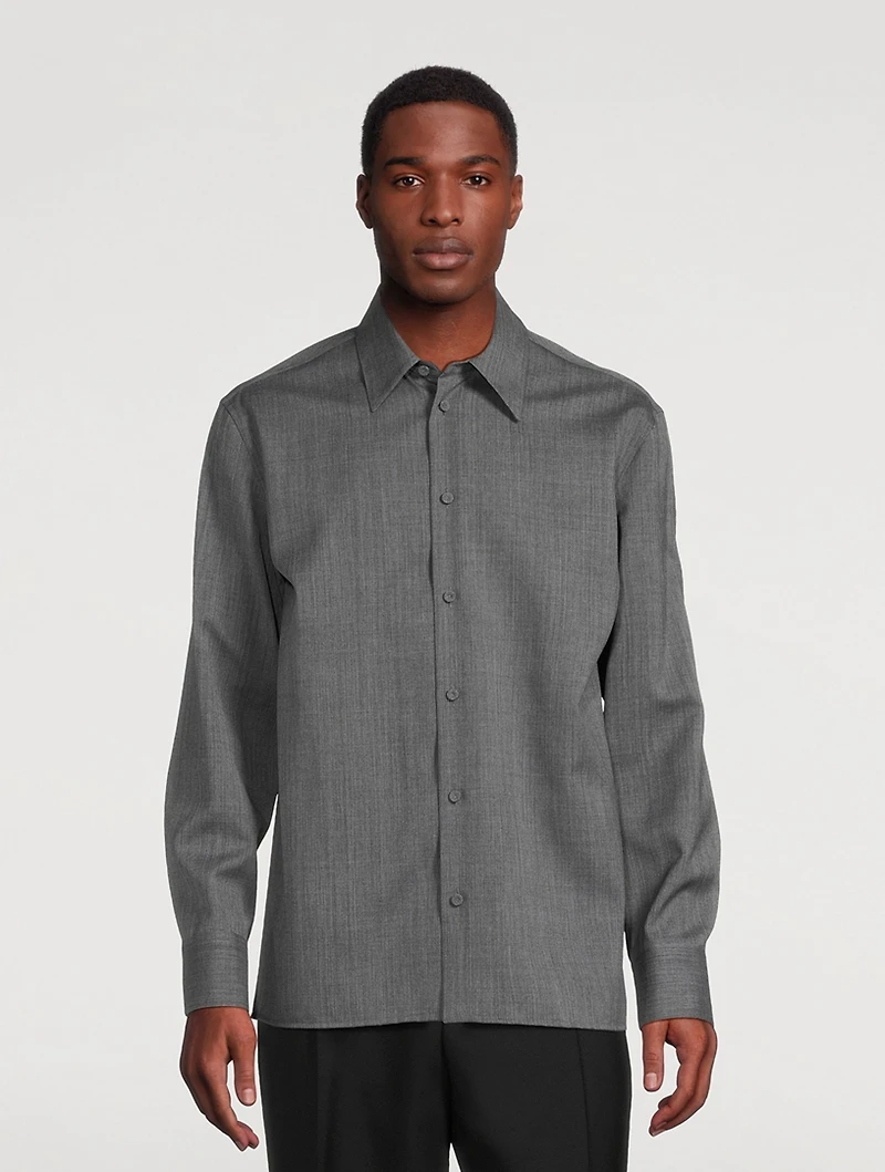 Fine Wool Ripstop Shirt