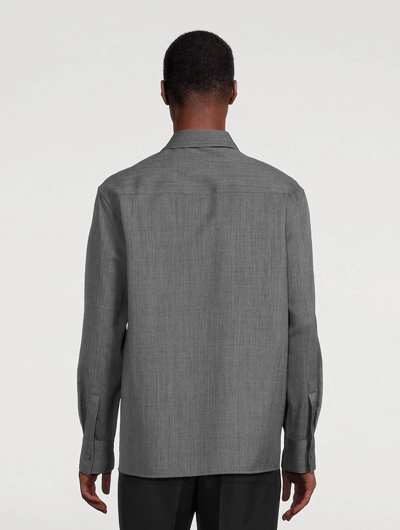 Fine Wool Ripstop Shirt