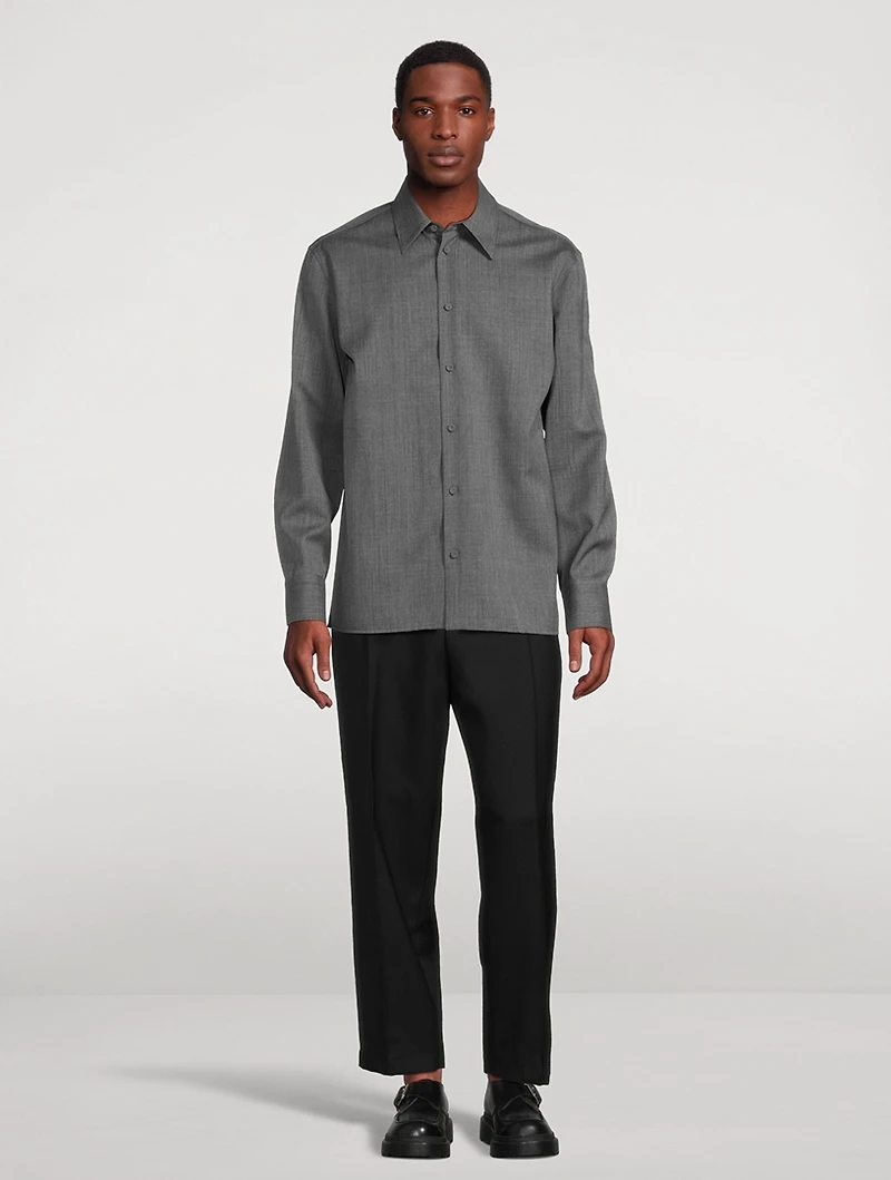 Fine Wool Ripstop Shirt