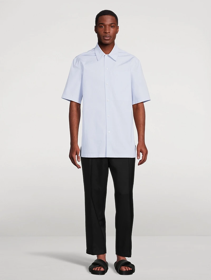 Friday Cotton Short-Sleeve Shirt Stripe Print