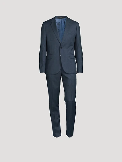 Wool Two-Piece Tailored-Fit Suit