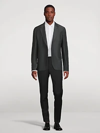 Linen And Wool Tailored-Fit Jacket