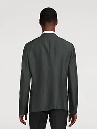 Linen And Wool Tailored-Fit Jacket