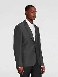 Linen And Wool Tailored-Fit Jacket
