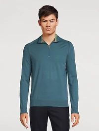 Wool Quarter-Zip Sweater