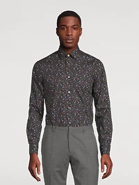 Organic Cotton Tailored-Fit Shirt Floral Print