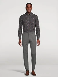 Organic Cotton Tailored-Fit Shirt Floral Print