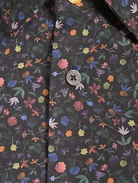 Organic Cotton Tailored-Fit Shirt Floral Print
