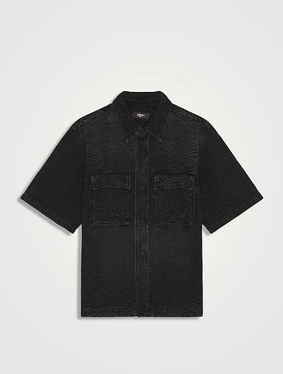 Bandana Jacquard Camp Shirt
