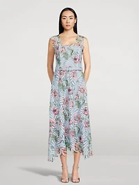Fern Guipure Lace Midi Dress Poppy Print
