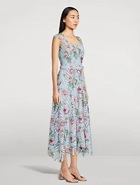 Fern Guipure Lace Midi Dress Poppy Print