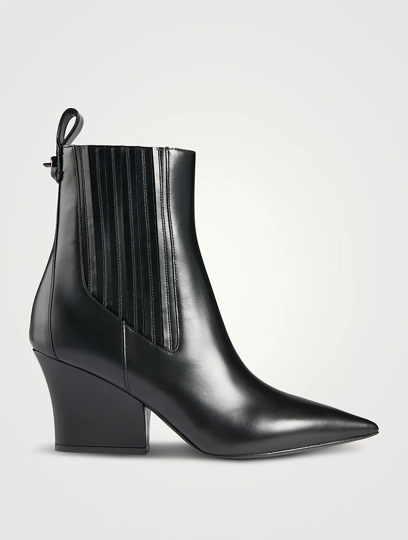 VLogo Lockette Leather Ankle Boots