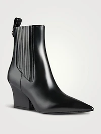 VLogo Lockette Leather Ankle Boots