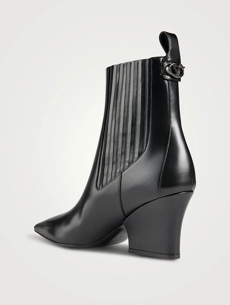 VLogo Lockette Leather Ankle Boots