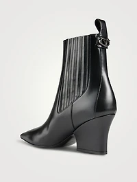 VLogo Lockette Leather Ankle Boots