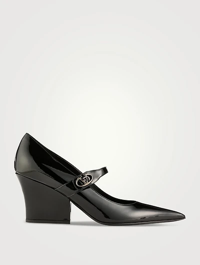 VLogo Locker Leather Mary Jane Pumps