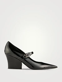 VLogo Locker Leather Mary Jane Pumps