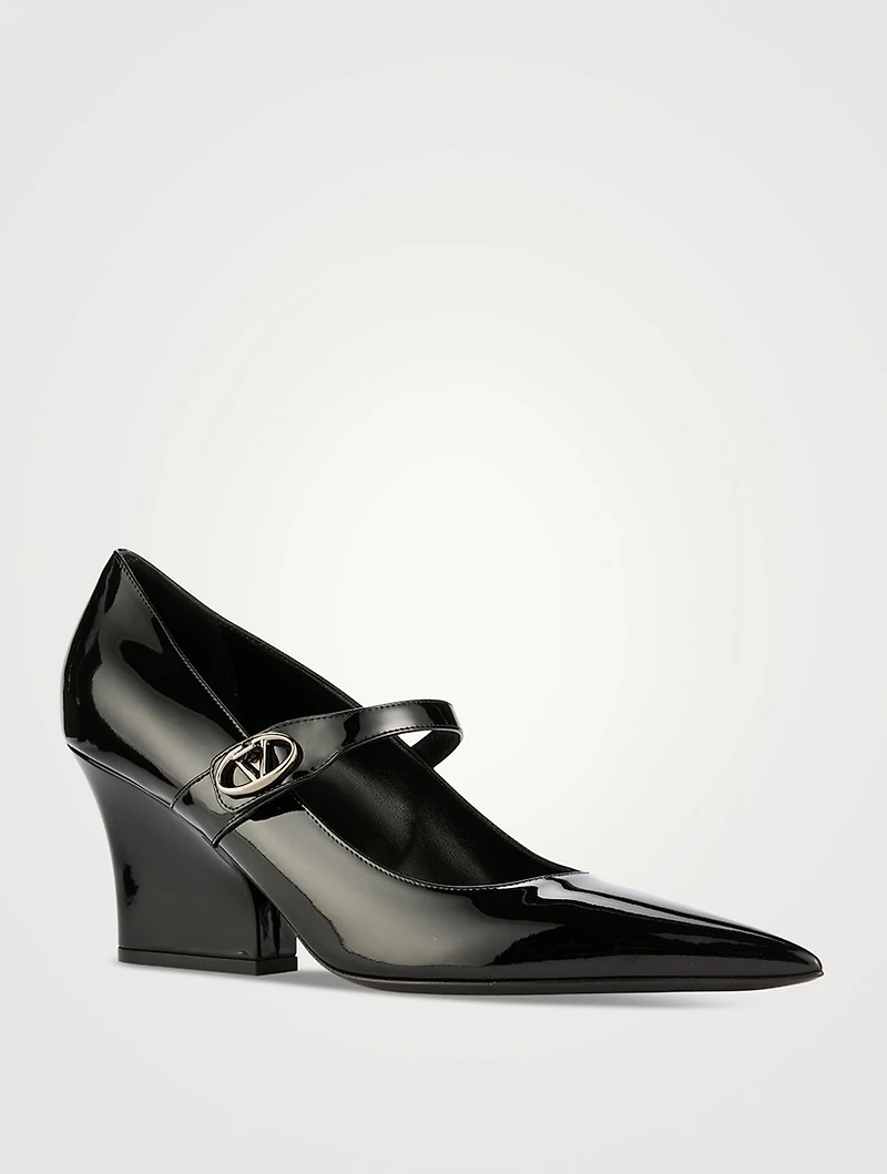 VLogo Locker Leather Mary Jane Pumps