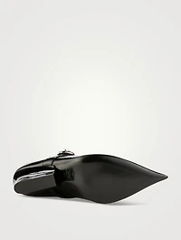 VLogo Locker Leather Mary Jane Pumps