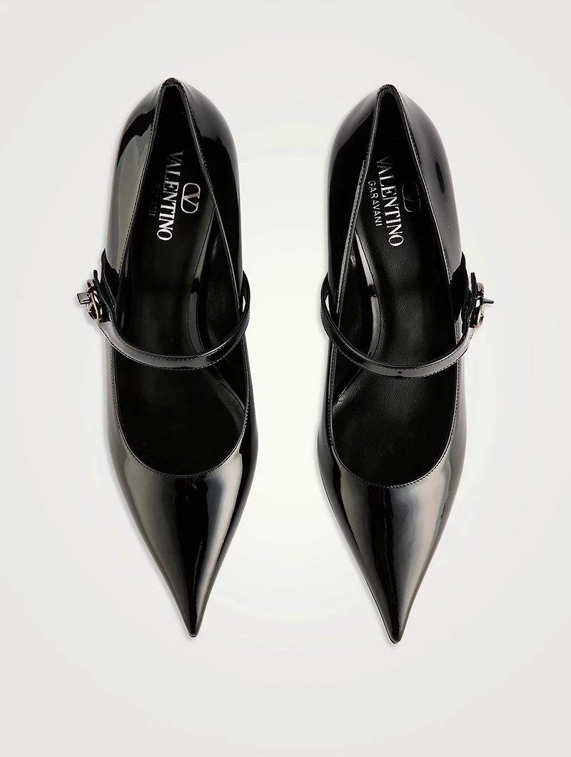 VLogo Locker Leather Mary Jane Pumps