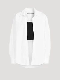 Layered Cami And Poplin Shirt