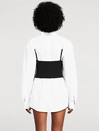 Layered Cami And Poplin Shirt