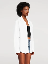 Layered Cami And Poplin Shirt