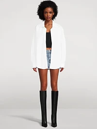 Layered Cami And Poplin Shirt