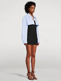 Layered Mini Dress And Poplin Shirt