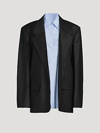 Layered Oversized Blazer With Shirt