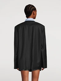 Layered Oversized Blazer With Shirt