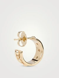 Méditerranée Joanna 14K Gold Wide Hoop Earrings With Diamonds