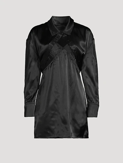 Layered Satin Mini Dress And Bolero
