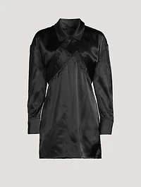Layered Satin Mini Dress And Bolero