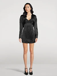 Layered Satin Mini Dress And Bolero