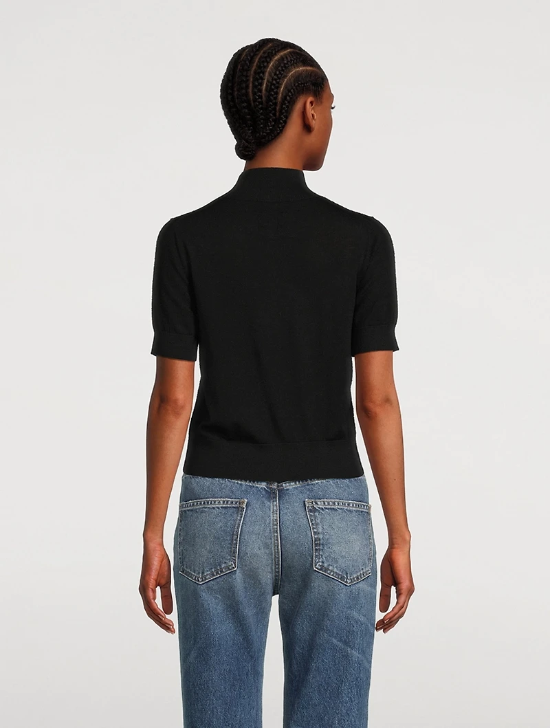 Sirani Wool Short-Sleeve Sweater