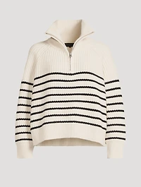 Amelina Cashmere Half-Zip Sweater