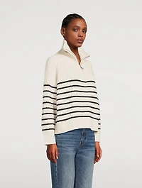 Amelina Cashmere Half-Zip Sweater