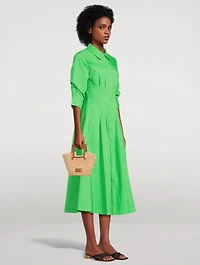 Jazz Pintuck Midi Shirt Dress
