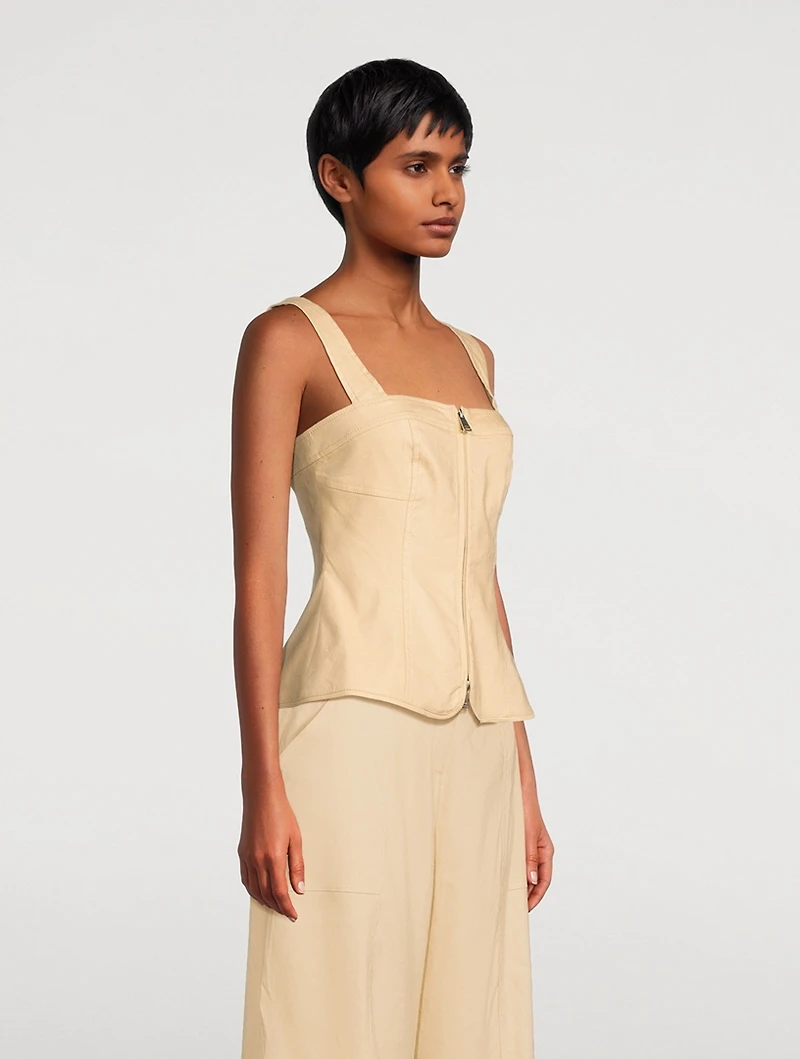 Nour Sleeveless Bustier Top