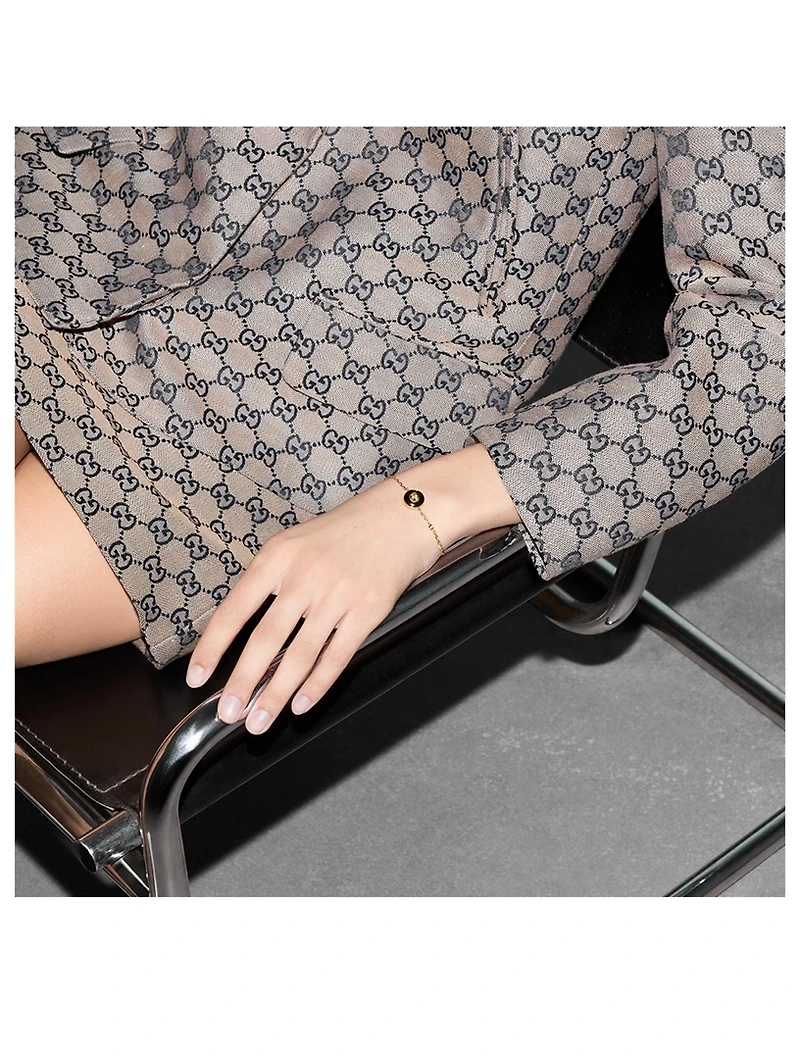 Gucci Interlocking 18K Diamond Bracelet