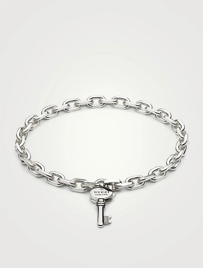 Silver Trademark Bracelet With Key
