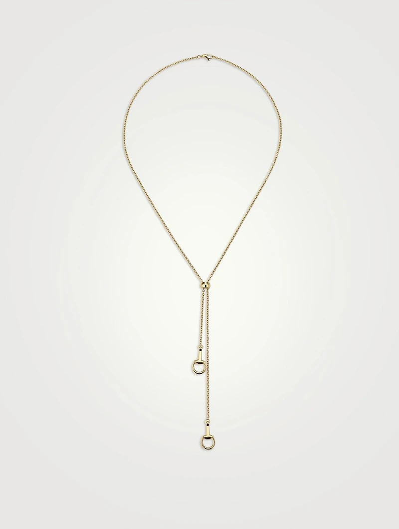 Horsebit 18K Gold Pendant Necklace