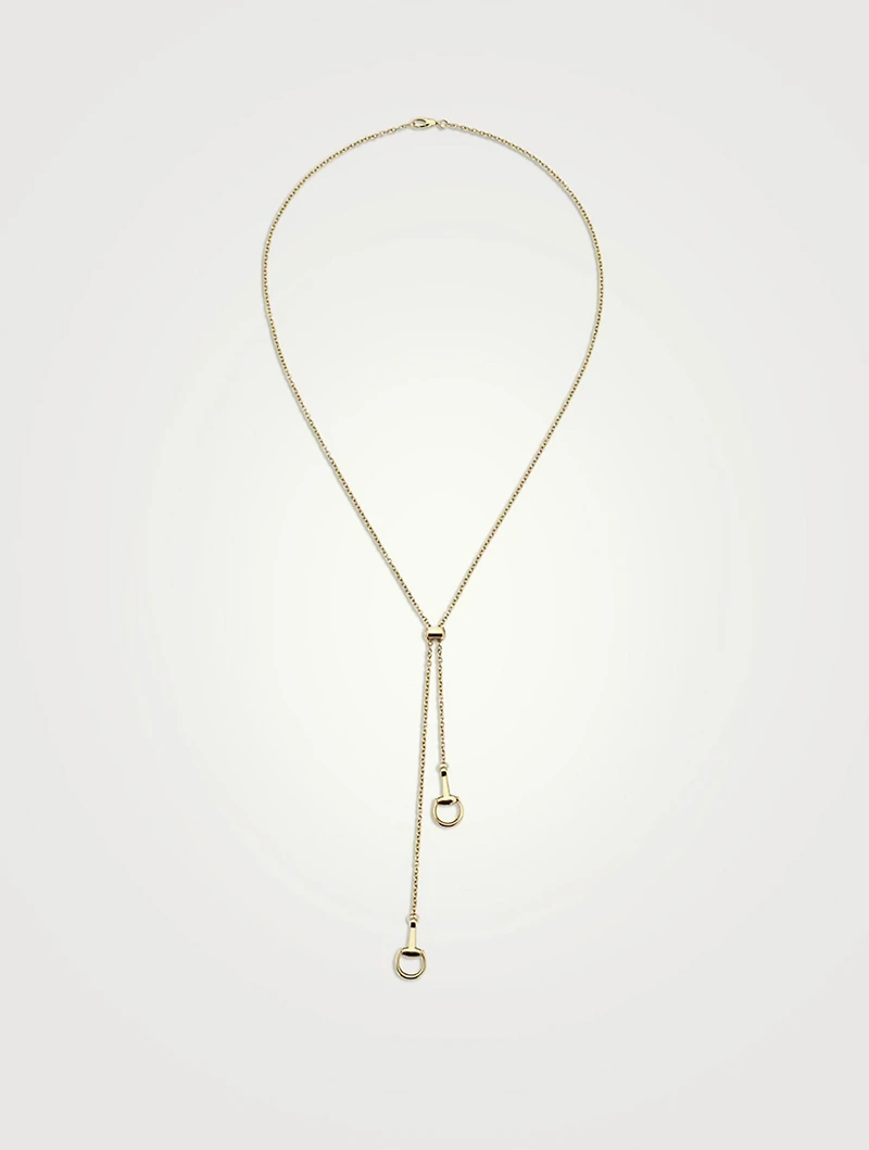 Horsebit 18K Gold Pendant Necklace