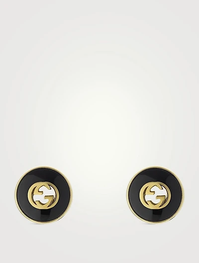 Gucci Interlocking 18K Stud Earrings