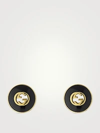 Gucci Interlocking 18K Stud Earrings