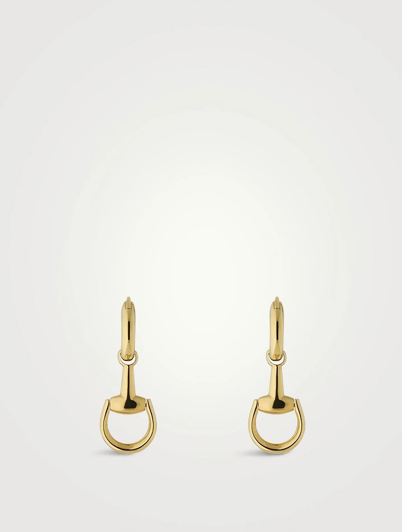 Horsebit 18K Gold Drop Earrings