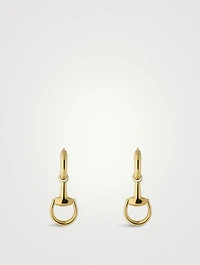 Horsebit 18K Gold Drop Earrings