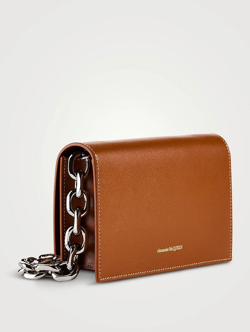Small Skull Leather Crossbody Bag