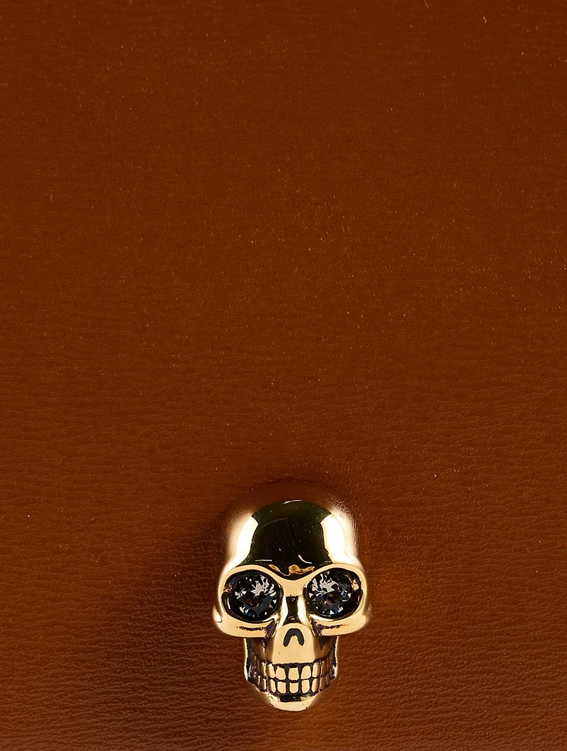 Small Skull Leather Crossbody Bag